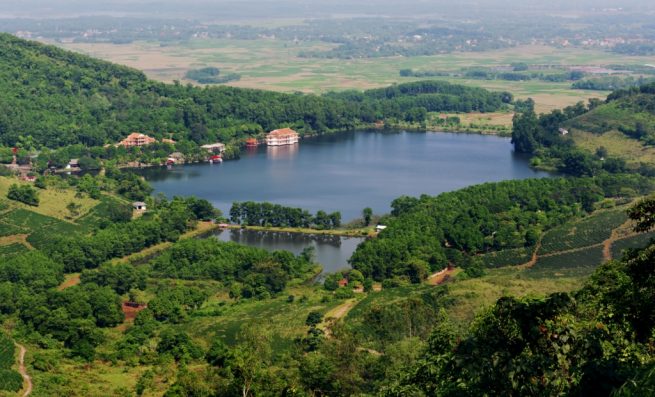 The lake view from the park Ba Vi