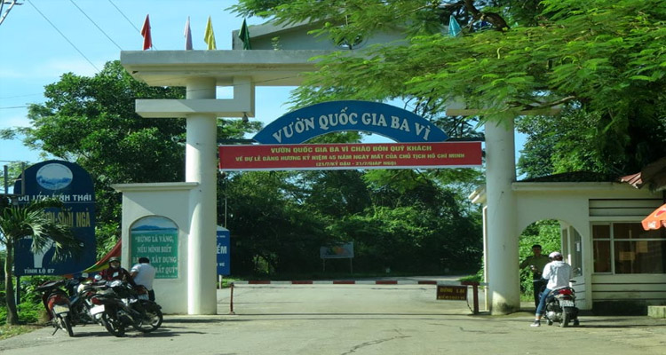 Gate to enter Ba Vi national park