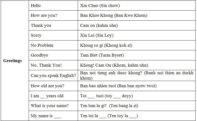 learn some Vietnamese