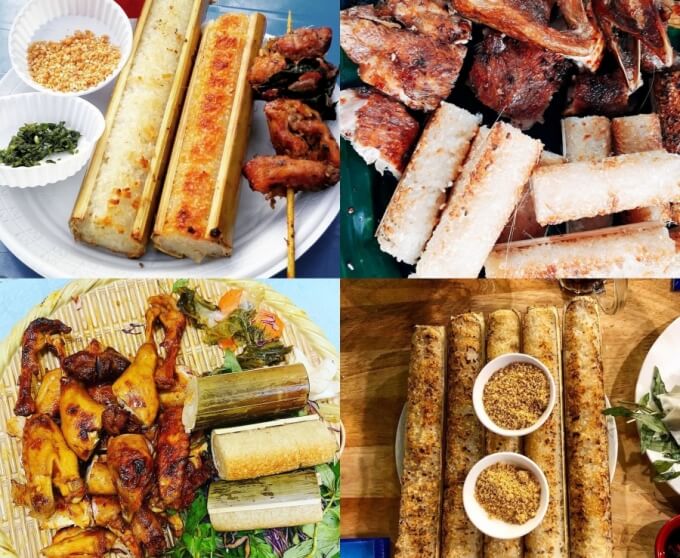 Bamboo rice dish in Vietnam