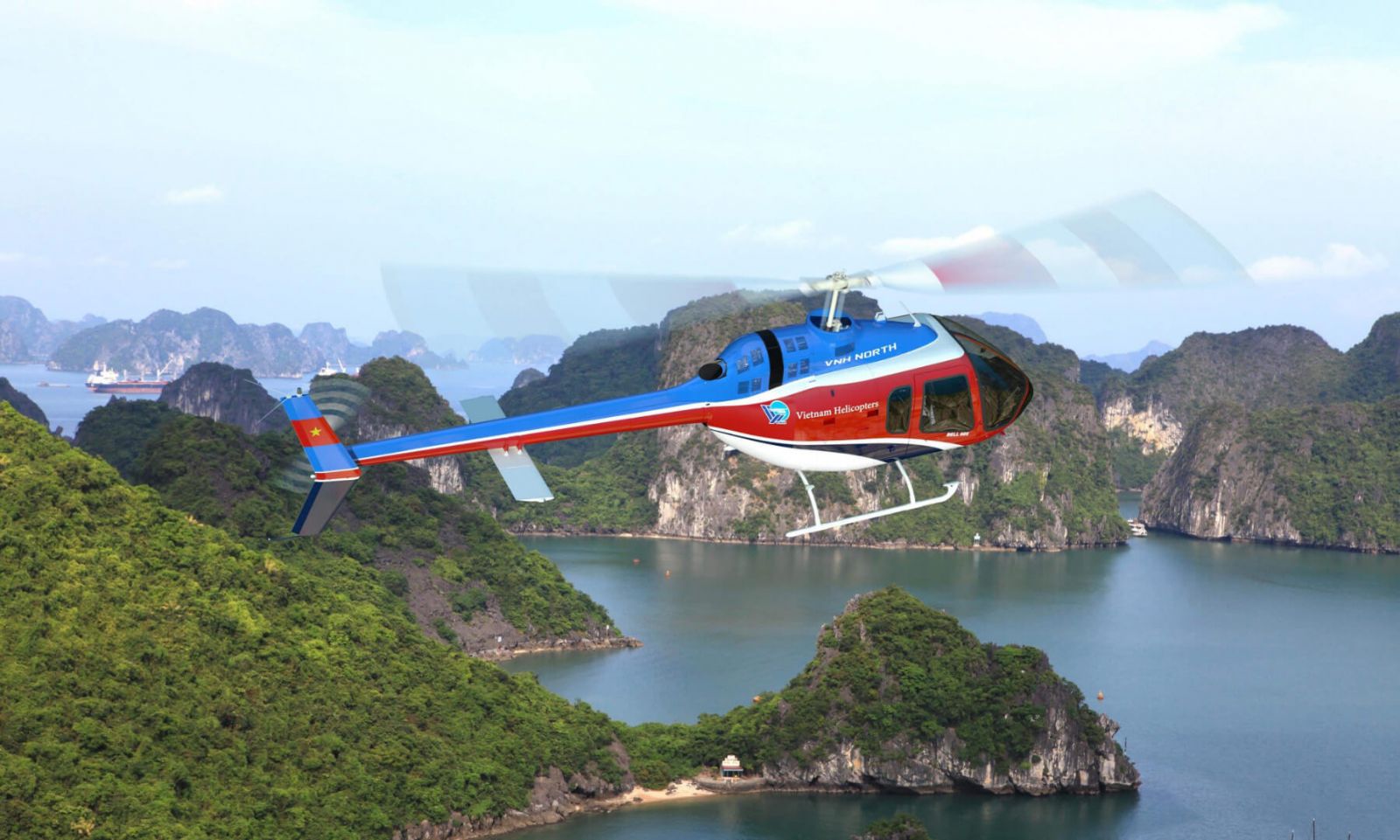 things to do in Halong bay - helicopter for view