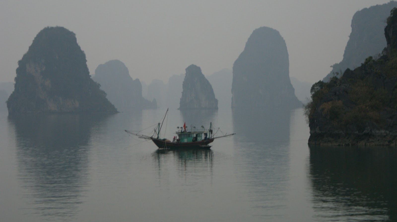 Mysterious Halong bay in Winter Time