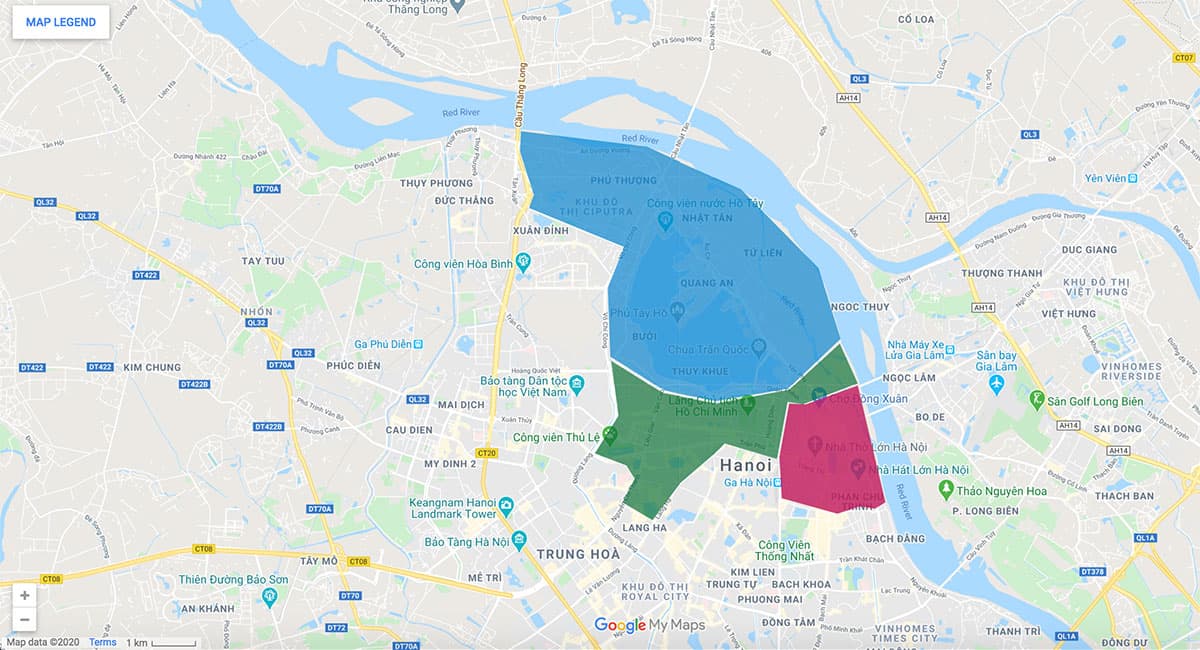 Hanoi location to stay