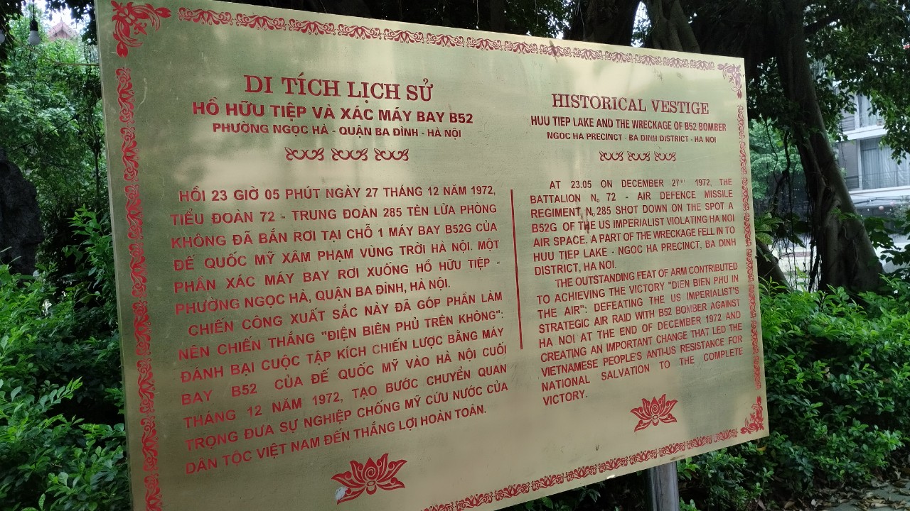 Historical site B2 Lake in Hanoi