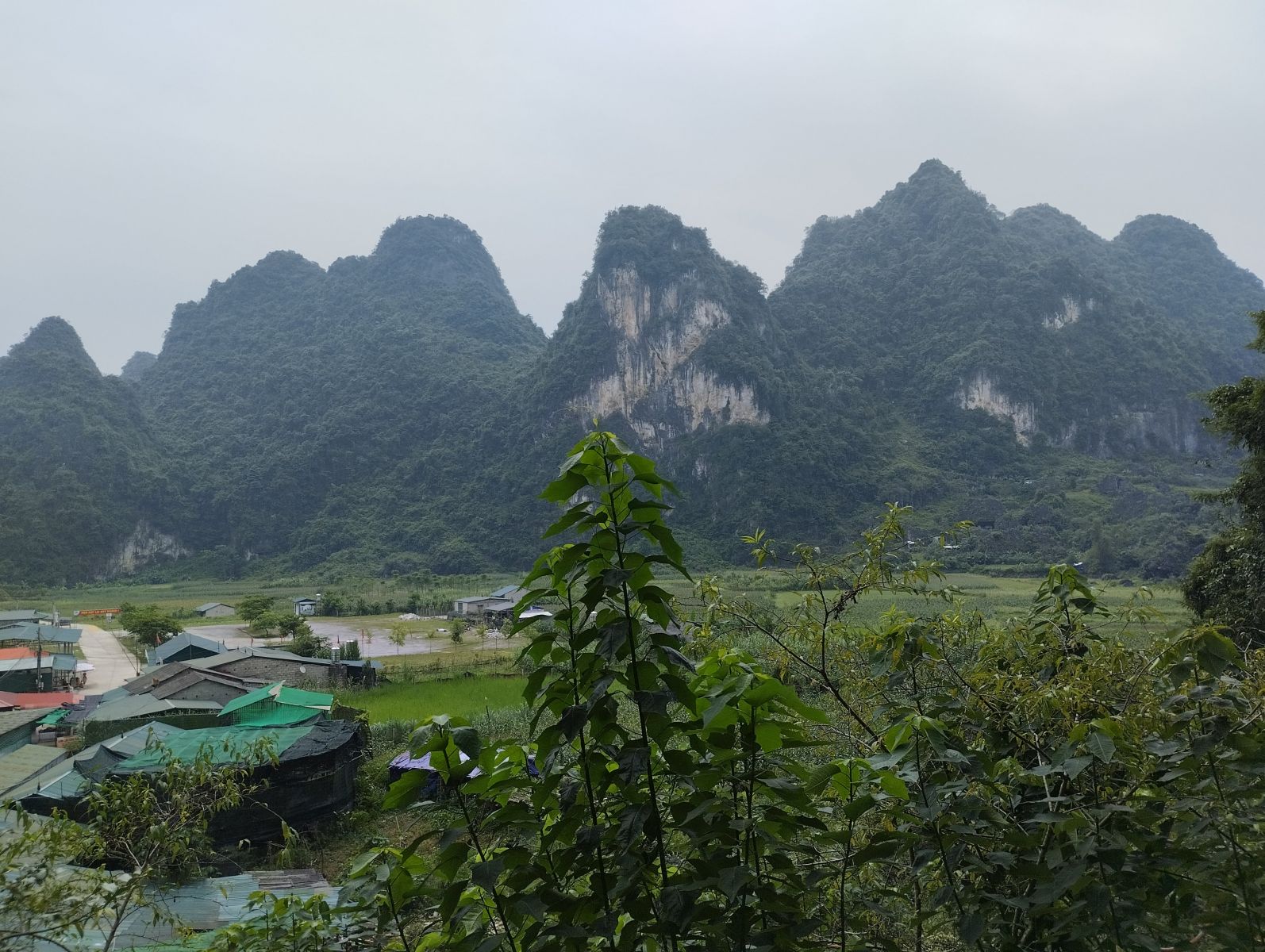 Quay Son river & mountain view