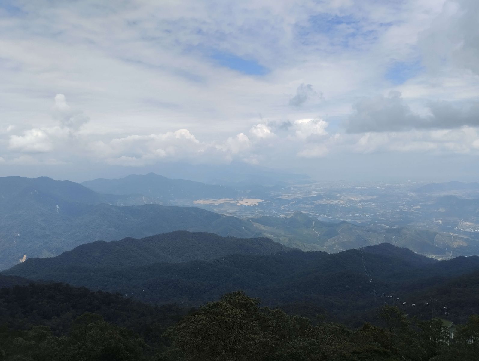 The view from the cable car