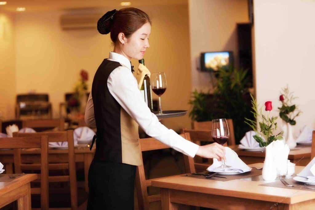 Waiter tip at the restaurant