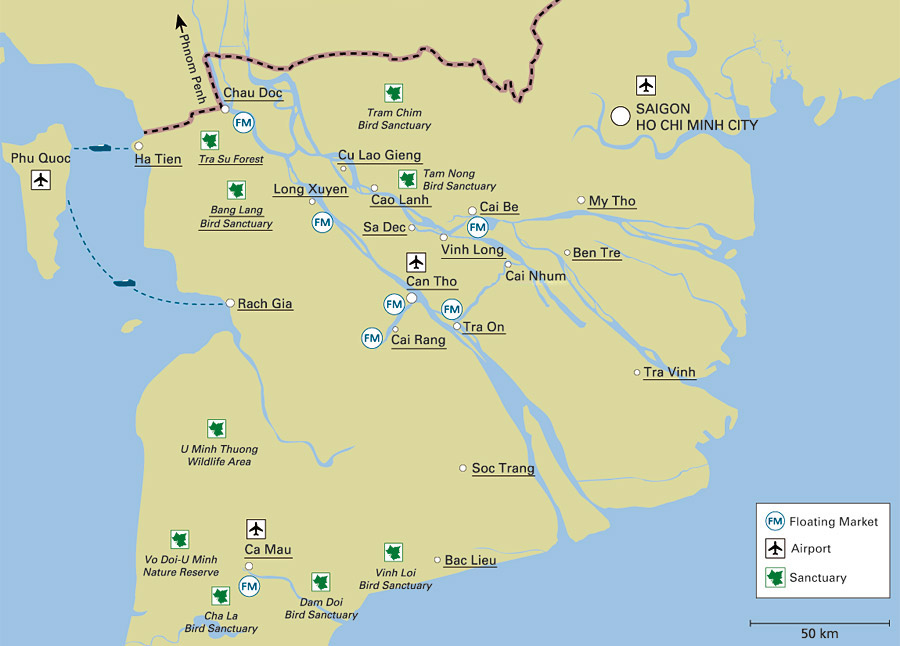 Mekong Delta location