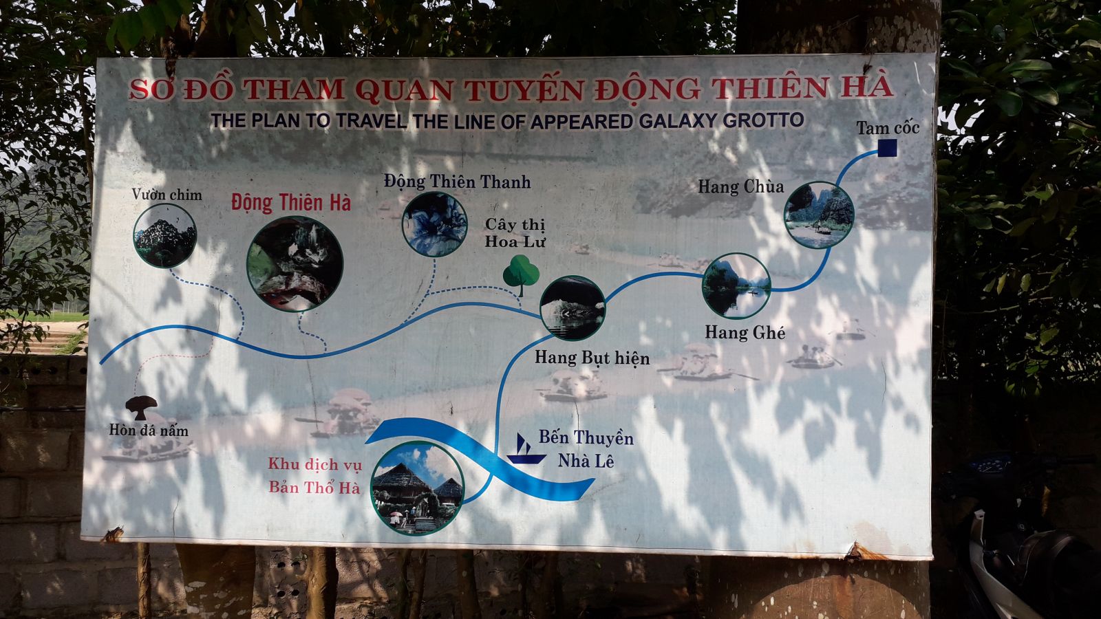 Boat routes to visit Thien Ha cave