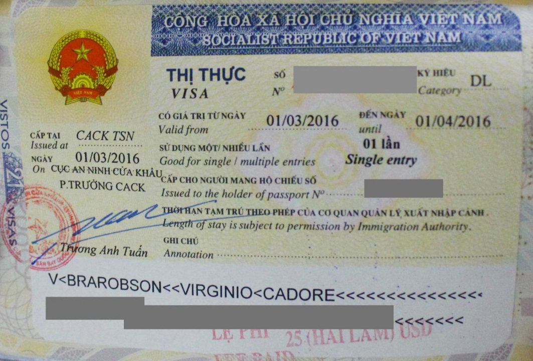 Vietnam visa