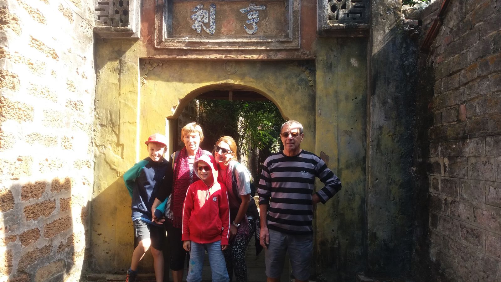 The entrance to an old house