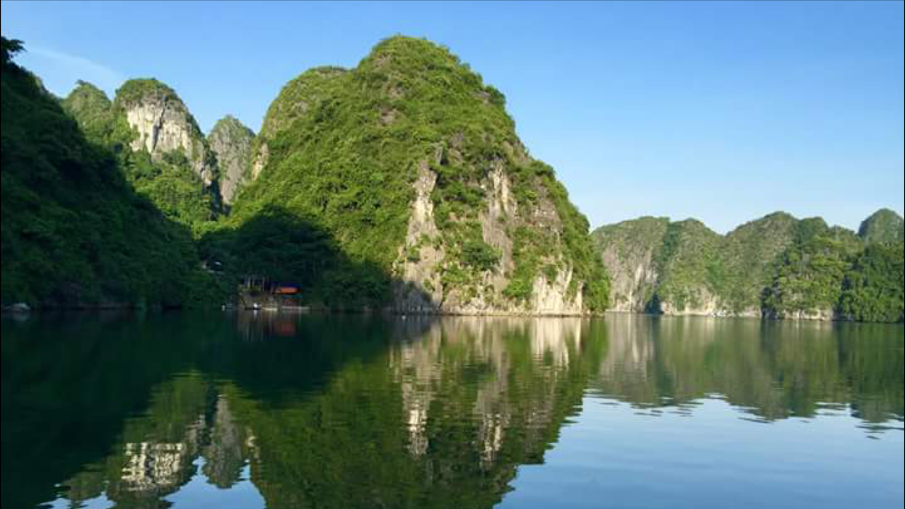 Halong bay scenery in real life