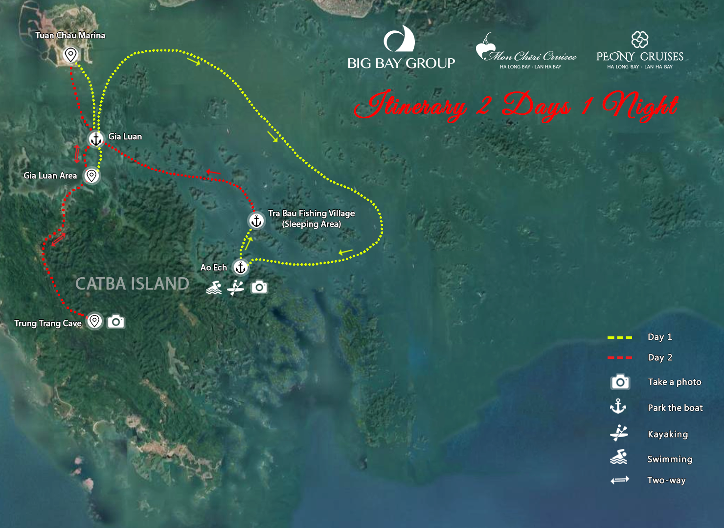 Travel Map Hlong Bay 2 day