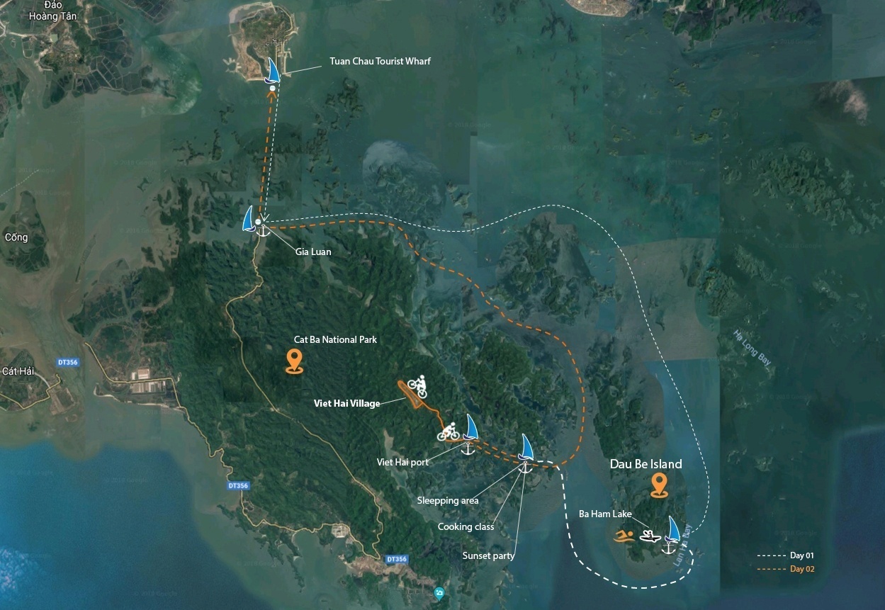 Travel route map - Serinity cruise