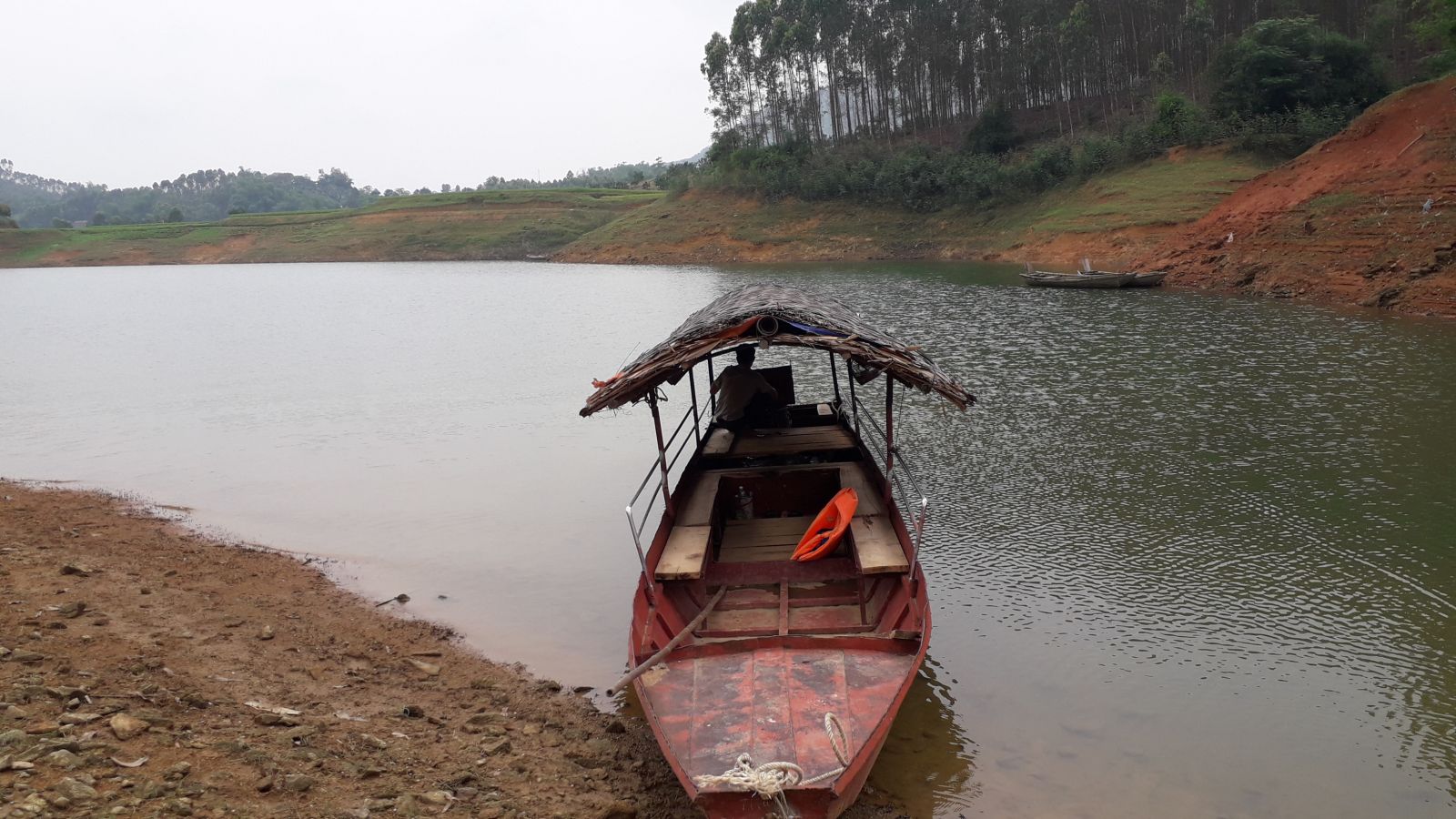 Boat for visiting Thac Ba lake