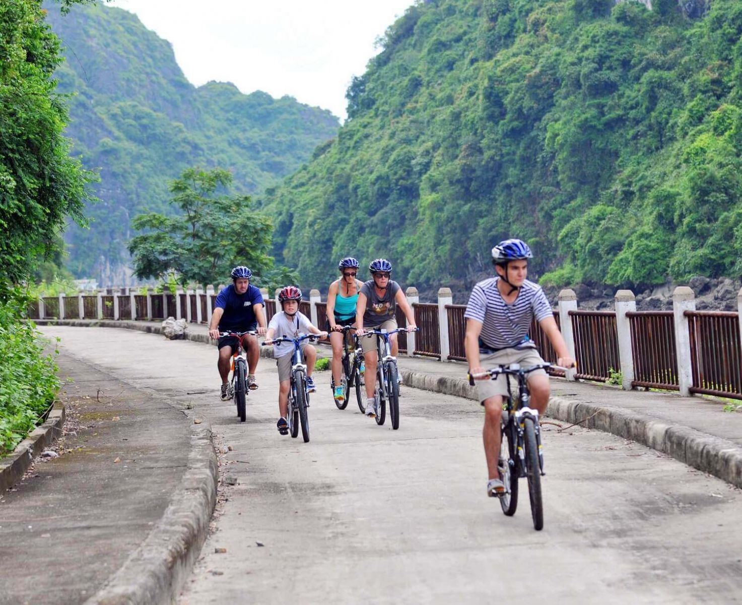 Biking Halong bay